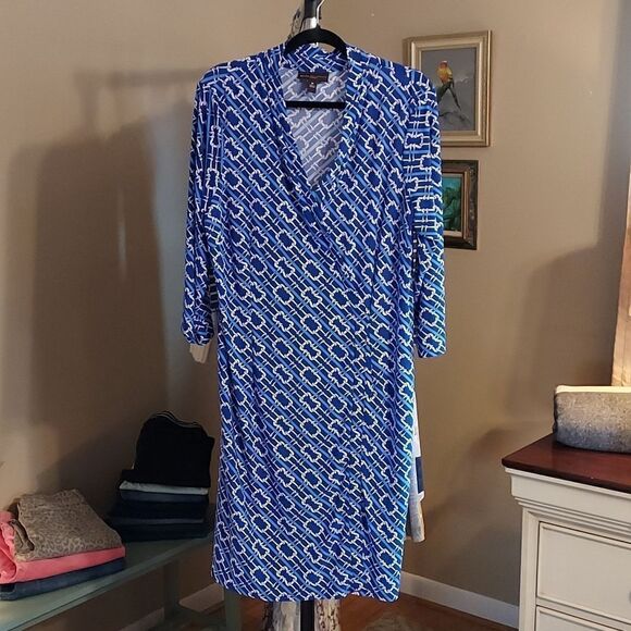 Dana Buchman Faux Wrap Dress - Picture 1 of 5